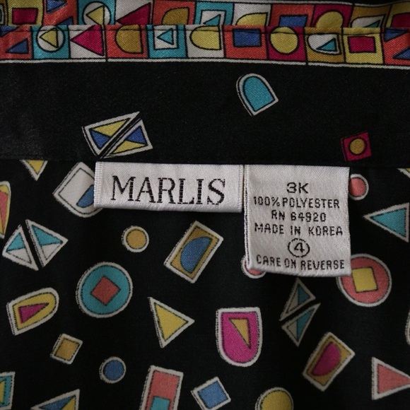 Funky geometric black button down shirt - Picture 6 of 6